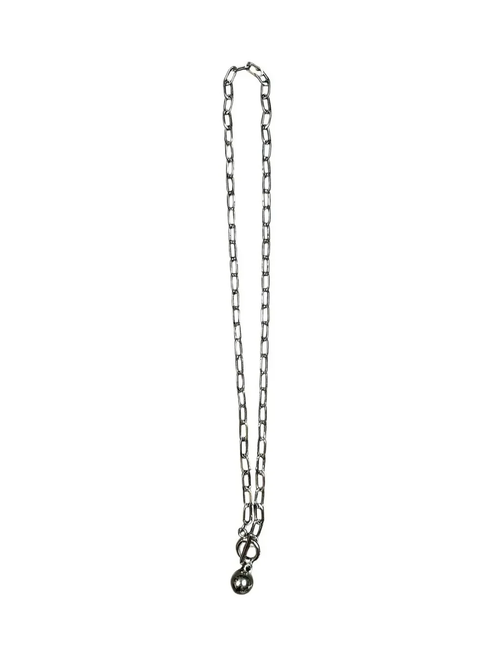 Andrew Christian Ball and Chain Necklace Silver — One Size